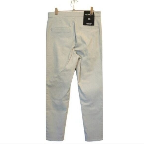 Massimo Dutti | High Rise Skinny Pants Light Silver Blue NWT - Picture 2 of 8